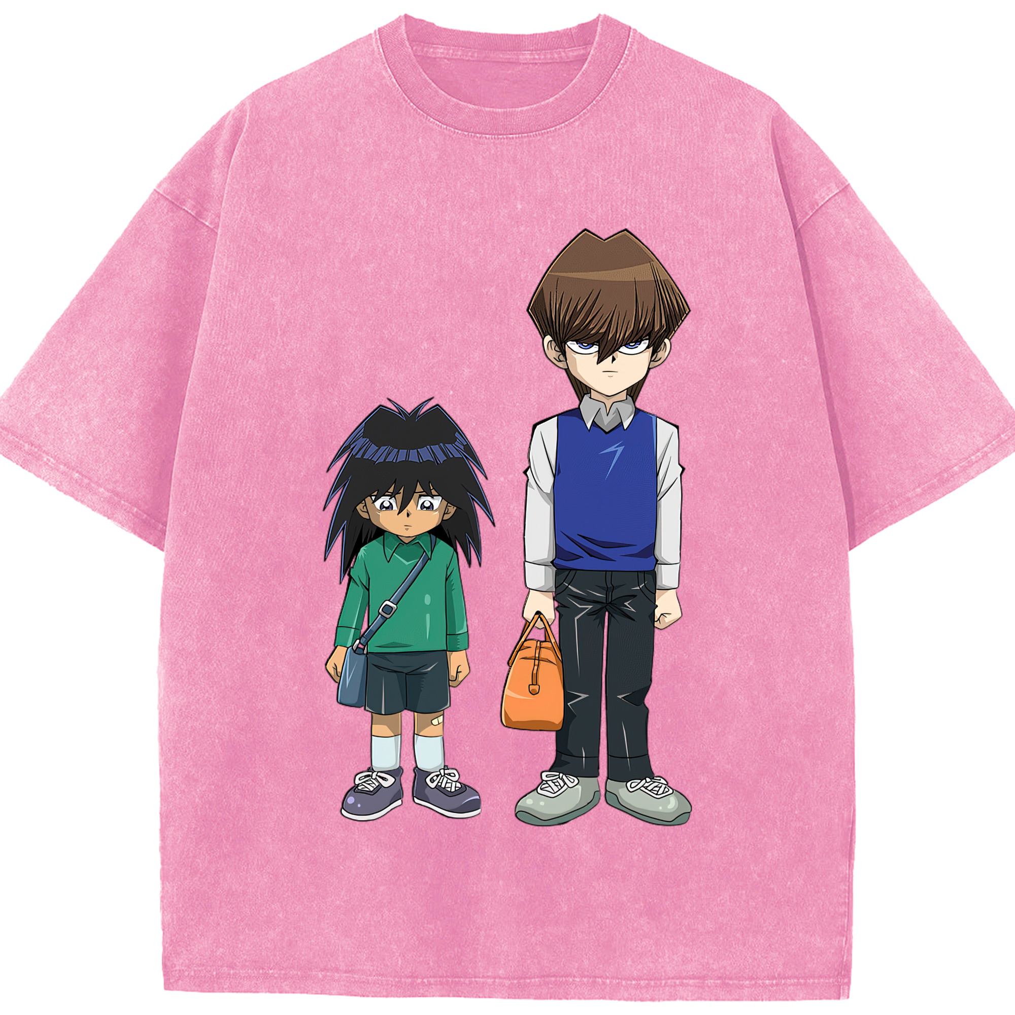 （画像用） 遊☆戯☆王 Yu-Gi-Oh! 綿100% ヴィンテージ風 半袖Tシャツ（フロントプリント）